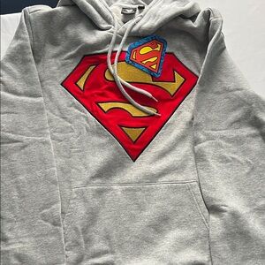Limited Edition Superman x Lucky Brand collection,Superman Logo Hoodie- Gray